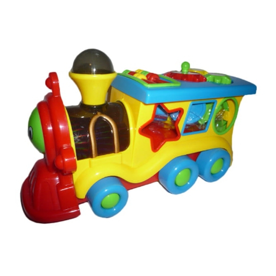 Zabawka Lokomotywa na baterie dla dzieci  sorter z klockami 0173